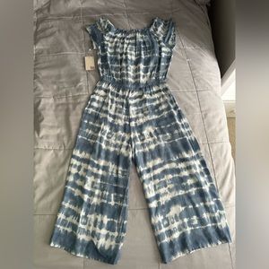 Kohl’s blue and white the dye Jumpsuit